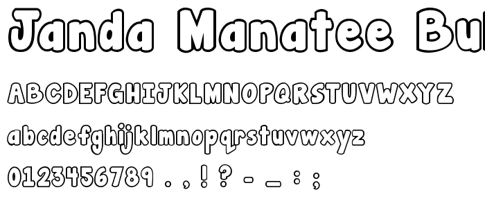 Janda Manatee Bubble font
